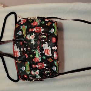 CHRISTMAS CROSSBODY WITH HANDLE PURSE.